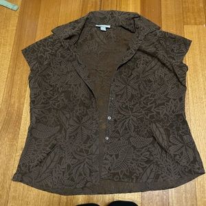 Brown detailed flannel